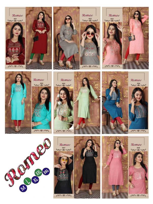 Aagya Romeo Rayon Designer Exclusive Kurti Collection